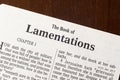 The Book of Lamentations Title Page Close-Up Royalty Free Stock Photo