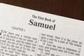 The Book of First Samuel Title Page Close-up Royalty Free Stock Photo