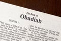 Title Page of  the Book of Obadiah Royalty Free Stock Photo