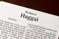 The Book of Haggai Title Page Close-up Royalty Free Stock Photo