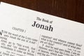 The Book of Jonah Title Page Close-up Royalty Free Stock Photo