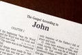The Gospel of John Title Page Close-Up Royalty Free Stock Photo