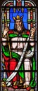 King Jehoshaphat, stained glass window from Saint Germain-l`Auxerrois church in Paris