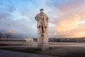 King Joao III Statue at University of Coimbra Courtyard - Coimbra, Portugal Royalty Free Stock Photo