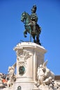 King Jose Monument, Praca do Comercio, Lisbon Main Square. Royalty Free Stock Photo