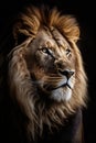 The King of the Jungle: An Intricately Detailed and Magnificently Lit Portrait of a Great Lion Generative AI