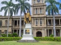 King Kamehameha I Statue, Ali iolani Hale Royalty Free Stock Photo