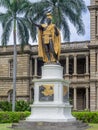 King Kamehameha I Statue, Ali iolani Hale Royalty Free Stock Photo