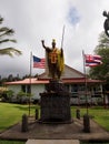 King Kamehameha Statue in historic town Kapaau Royalty Free Stock Photo
