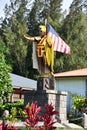 King Kamehameha Statue at North Kohala Civic Center at Kapaau on the Big Island in Hawaii