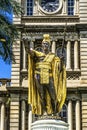 King Kamehameha Statue State Government Building Honolulu Oahu Hawaii Royalty Free Stock Photo