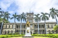 King Kamehameha Statue State Government Building Honolulu Oahu Hawaii Royalty Free Stock Photo