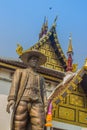 King Kawila statue at Wat Chedi Luang in Chiang Mai, Thailand. King Kawila worked hard to resurrect Lanna cultures and traditions,