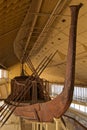King Khufu Solar Boat displayed in museum in Giza, Egypt