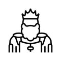 king kingdom line icon vector illustration