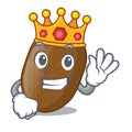 King kiwifruit is placed on mascot plate Royalty Free Stock Photo
