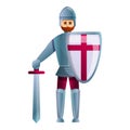 King knight icon, cartoon style