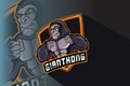 King kong e sport logo vector Royalty Free Stock Photo