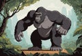 King Kong. Frightening giant monkey