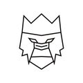 king kong head silhouette logo design template Royalty Free Stock Photo