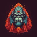 King Kong Logo 2D Digital Illustration