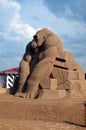 King-Kong. Sand sculpture Royalty Free Stock Photo