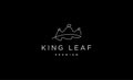 king leaf logo vector design illustration