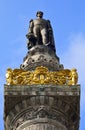 King Leopold I Statue on the Congress Column in Brussels. Royalty Free Stock Photo