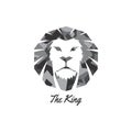 king lion endangered species logo sign vector Royalty Free Stock Photo