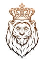 King lion heraldic symbol.