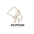 King logo template, Egyptian logo vector, line style