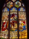 King Louis Dying Stained Glass Saint Severin Church Paris France