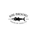 King Mackerel Fish Logo Design,fishing Logo,seafood Logo,icon Vector Template