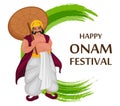 King Mahabali. Happy Onam festival in Kerala