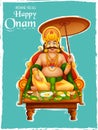 King Mahabali in Onam background showing culture of Kerala