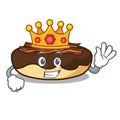 King maple bacon bar mascot cartoon