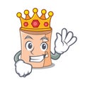 King medical gauze mascot cartoon Royalty Free Stock Photo