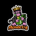 King Monkey Holding Money Bag