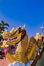 King of Nagas in the Chiangmai temple. Royalty Free Stock Photo