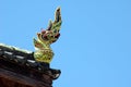 King of Nagas statue on blue sky Royalty Free Stock Photo