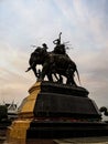 King Naresuan triumph over Myanmar in an elephant war monument