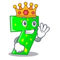 King number seven isolated on the mascot