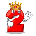 King number two red isolated on mascot