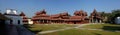 King Palace in Mandalay Panorama, Myanmar (Burma) Royalty Free Stock Photo