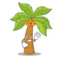 King palm tree character cartoon Royalty Free Stock Photo