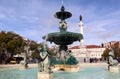 The King Pedro IV Square popularly known as Rossio in Lisbon, Portugal Royalty Free Stock Photo