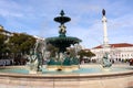The King Pedro IV Square popularly known as Rossio in Lisbon, Portugal Royalty Free Stock Photo