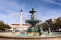 The King Pedro IV Square popularly known as Rossio in Lisbon, Portugal Royalty Free Stock Photo