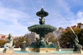 The King Pedro IV Square popularly known as Rossio in Lisbon, Portugal Royalty Free Stock Photo