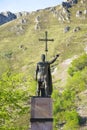 King Pelayo ancient sculpture Royalty Free Stock Photo